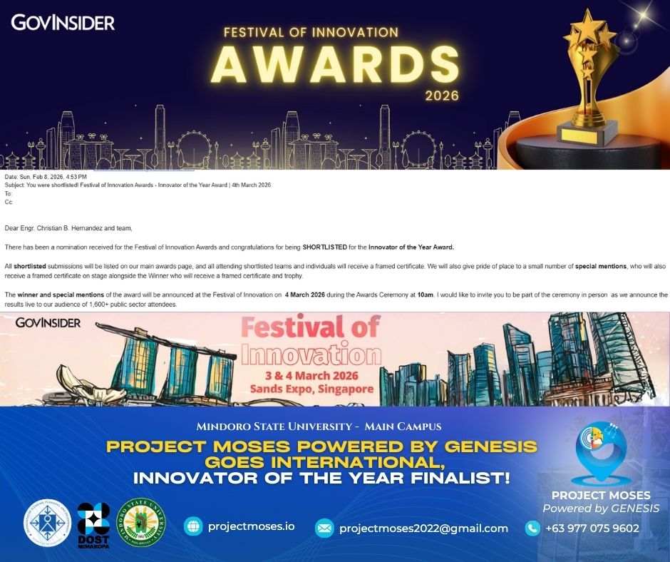 Homegrown Innovation Goes Global: Project MOSES shortlisted for Innovator of the Year at GovInsider Festival of Innovation Awards 2026