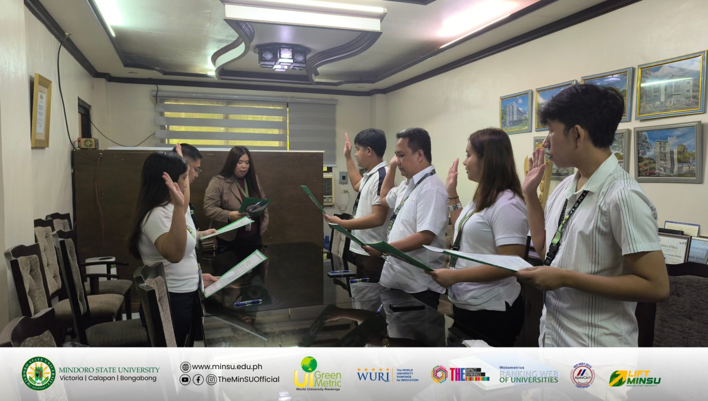 Six newly-hired and promoted personnel took their oath of office with the challenge to uphold quality service
