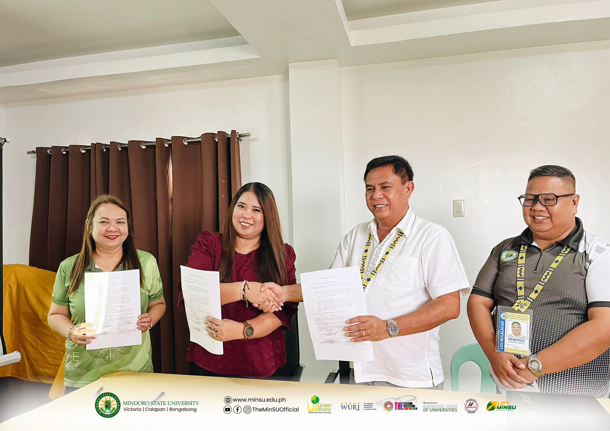 MinSU, LGU-Bulalacao sign MOA for continued offering of BSTM Extension Classes