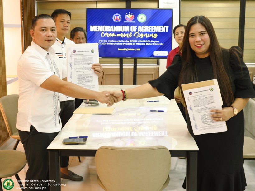 DPWH, MinSU Ink MOA for PhP 55 Million Worth of University Facilities