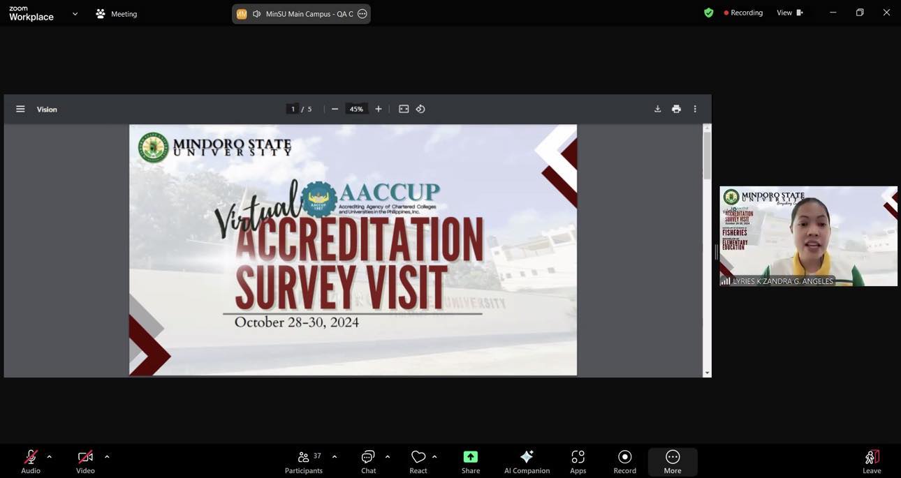 MinSU Bongabong Campus Undergoes AACCUP Level III Accreditation