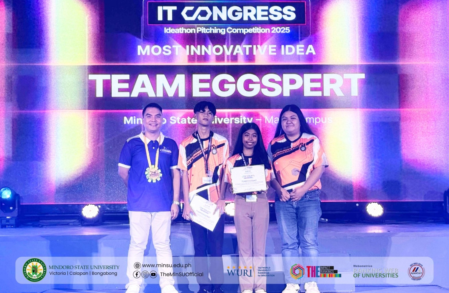 MinSU IT students wins at the Regional Ideathon Pitching Competition 2025