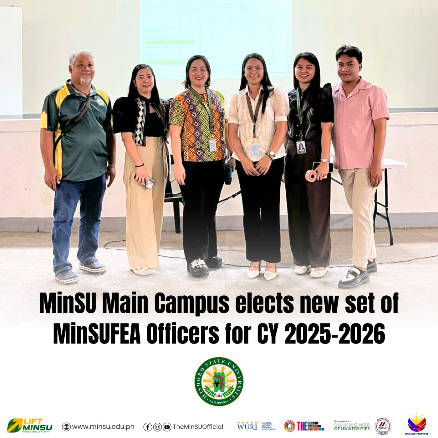 MinSU Main Campus Elects New MinSUFEA Officers