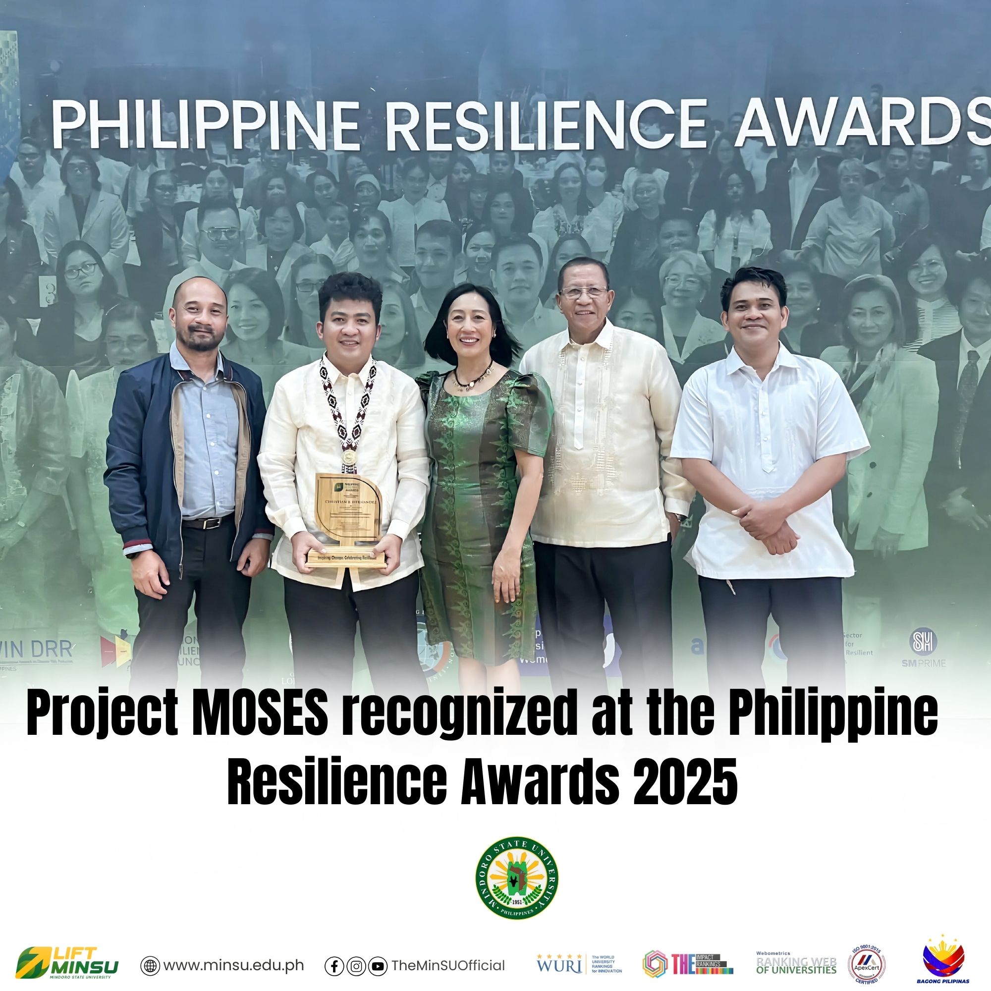 Project MOSES honored at Philippine Resilience Awards 2025