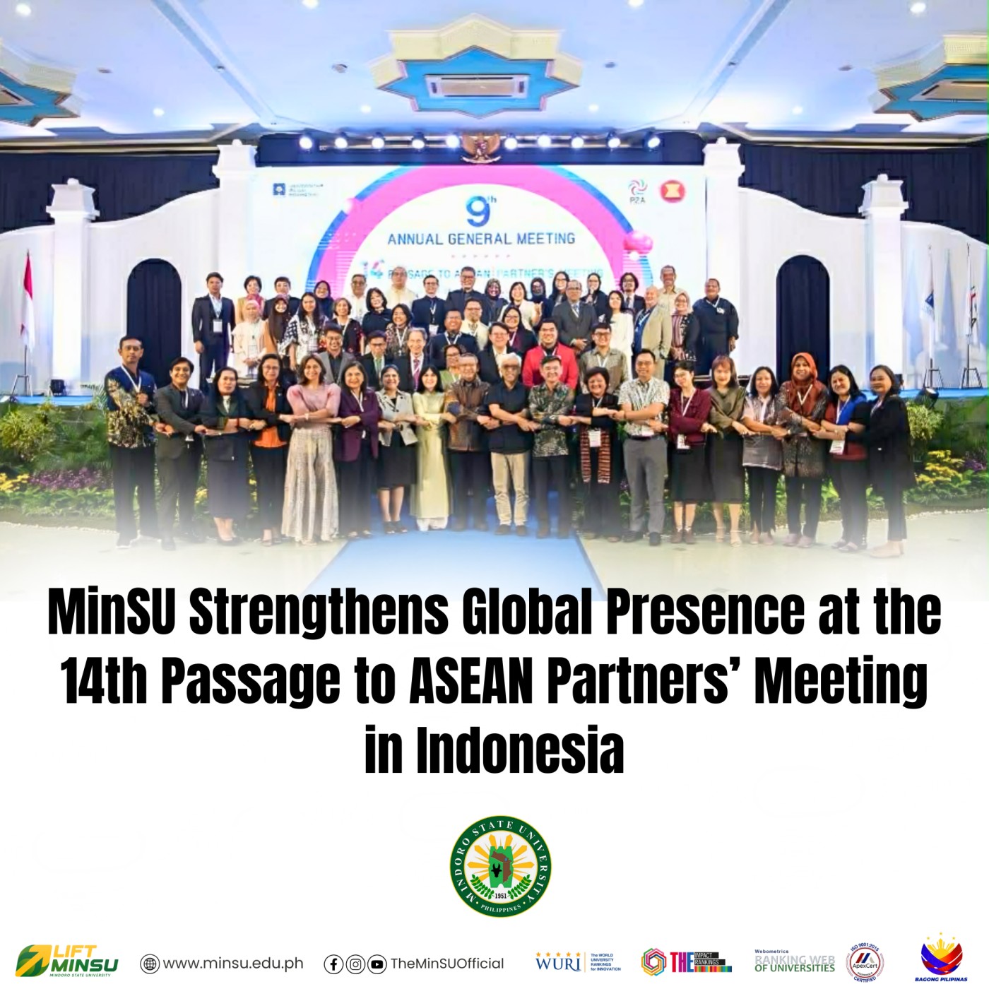 MinSU Strengthens Global Presence at the 14th Passage to ASEAN Partners’ Meeting in Indonesia